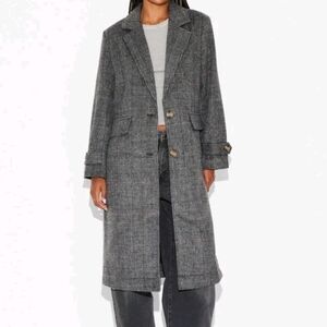 Wild Fable Plaid Longline Coat XL